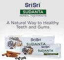 Sri Sri Tattva Sudanta Herbal Toothpaste for Oral Care Protection - Fluoride Free Ayurvedic Toothpaste to Strengthen Teeth and Gums Without Causing Sensitivity - All Natural (200g) Pack of 2 by CozyNest Decor