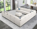 L Lengend Vansen Modular Sectional Sofa U Shaped Couch with Ottoman Modern Reversible Corner Sectional Couch for Living Room (Cream, U Shaped Sofa-6) by CozyNest Decor