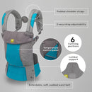 LÍLLÉbaby Complete All Seasons Ergonomic 6-in-1 Baby Carrier Infant to Toddler with Lumbar Support (7-45 Pounds), 360 Degree Baby Wearing & Multi-Position, Inward & Outward Facing (Cool Caribbean) by TinyTreasures Baby Boutique
