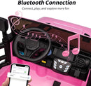 2 Seater Ride on Car Truck, 12V Kids Electric Ride on Toy for Big Kids Age 3-8 w/Remote Control- Light Pink by TinyTreasures Baby Boutique
