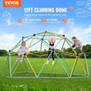 VEVOR Climbing Dome, 12FT Geometric Dome Climber Play Center for Kids 3 to 10 Years Old, Jungle Gym Supports 750LBS and Easy Assembly, with Climbing Grip, Outdoor Backyard Play Equipment for Kids by TinyTreasures Baby Boutique