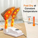 FORLIM Boot Dryer for Work Boots, Shoe Dryer with Heat Blower, Glove Dryer & Boot Warmer - 180° Adjustable Dry Rack - Telescopic Bendable Dry Ports - Intelligent Timer - White by CozyNest Decor