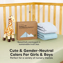 Waterproof Crib Mattress Protector Cover Fitted - 2-Pack Quiet Baby Crib Mattress Pad Sheets, 52" x 28" Soft Quilted Cotton Baby Sheet, Machine Washable, Easy Fit, Durable (Glacier/Quin) by TinyTreasures Baby Boutique