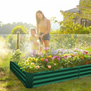 Land Guard 2 Pack 8×4×1ft Galvanized Metal Raised Garden Bed, Metal Planter Kit Box Outdoor for Deep-Rooted Vegetables, Flowers, Green and Herbs (Green) by CozyNest Decor