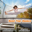 10FT 12FT 14FT 16FT Pumpkin Trampoline for Kids Adults, ASTM Approved Outdoor Recreational Trampoline with Basketball Hoop, Enclosure Net, Yellow by TinyTreasures Baby Boutique