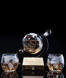 Whiskey & Wine Decanter Globe World Set - 850ml