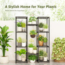 Plant Stand With Grow Lights Plant Stand Indoor Plant Shelf Metal Plant Rack Plant Holder Flower Pot Stand for Multiple Plants for Living Room Patio Balcony Garden Porch Black by GreenHaven Gardens