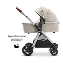 Mompush Ultimate 2 Baby Stroller for Infant and Toddler with Newborn Mode and Reversible Seat, All-Terrain Stroller with All-Wheel Suspension, Includes Car Seat Adapter and Large Storage Basket by TinyTreasures Baby Boutique