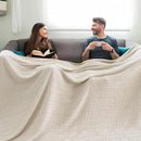 PHF Cooling Waffle Blanket California King Size, Lightweight 60% Rayon Derived from Bamboo & 40% Cotton Breathable Blanket for Hot Sleepers, Soft and Luxury for Bed Couch and Sofa, 110"x96", Linen by CozyNest Decor