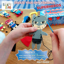 Superhero Sewing Kits for Little Kids 5 Easy Projects for Children Beginners Sewing kit Kid Crafts Make Your Own Felt Pillow Plush Craft Kit My First Sewing Kit Learn to Sew Kit by TinyTreasures Baby Boutique