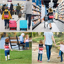 CZSYZCZS Toddlers Leash + Anti Lost Wrist Link Child Kids Safety Harness Kids Walking Wristband Assistant Strap Belt (black red) by TinyTreasures Baby Boutique