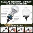 Garden Solar Lights Cracked Glass Ball Waterproof LED for Outdoor Decor Decorations Pathway Patio Yard Lawn, Warm White 2 Globe (4.7”) by GreenHaven Gardens