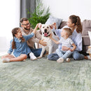 9x12 Area Rugs for Living Room Rug Washable: Modern Large Rug for Dining Room Bedroom Carpet Non Slip 9 by 12 Indoor Abstract Nursery Home Office Green by TinyTreasures Baby Boutique