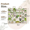 Bamworld Plant Stand Indoor 30 Pots Large Plant Shelf Wide Tall Outdoor Plant Holder Wood for Multiple Plants Plant Rack for Living Room Garden Balcony Flower by GreenHaven Gardens