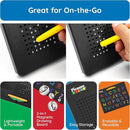 PicassoTiles 2in1 Magnetic Drawing Board Toy 12x10 In Large Magnet Bead Pad with Alphabet and Math Side in Black STEM Educational Writing Playboard Reusable Erasable Learning Tablet for Kids PTB02-BLK by TinyTreasures Baby Boutique