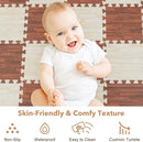 Skyweaver 36 Tiles Soft Non-Toxic Baby Play Mat for Floor EVA Foam Jigsaw Puzzle Play Mat, Interlocking Squares with 0.6inch for Babies, Toddlers & Kids Gym, Nursery, Playroom, White by TinyTreasures Baby Boutique