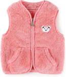 Baby Boys Girls Fleece Vest Zip Up Cute Bear Jackets Fuzzy Fall Winter Warm Clothes Newborn Outwear for Toddler Infant by TinyTreasures Baby Boutique