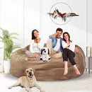 Bean Bag Chair for Adults 5FT,Soft Removable Cover for Teens/Girls Bedroom,Fluffy Giant Round Floor Beanbag Lounger Chairs (No Filler,Tan) by CozyNest Decor