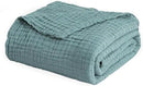 EMME Muslin Twin Blankets for Couch Breathable Gauze All Season Soft and Lightweight Pre-Washed Cotton Blanket (Teal, 60"x80") by CozyNest Decor
