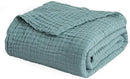 EMME Cotton Throw Blanket for Couch Soft Muslin Blankets 50"x60" Lightweight Breathable Blanket All Season Gauze Blanket, Teal by CozyNest Decor