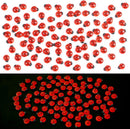 KIMOBER 100PCS Mini Luminous Ladybug Miniature Figurines,Glow in Dark Resin Animals Ladybug Figures for Fairy Garden Micro Landscape Decor Cake Topperr by GreenHaven Gardens