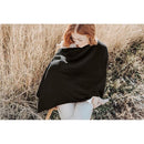 Konssy Muslin Nursing Cover for Breastfeeding, 360° Full Privacy Breathable 100% Cotton Breastfeeding Cover, Multi-use Carseat Canopy(Black) by TinyTreasures Baby Boutique