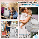 Weitars Diaper Bag Backpack Large Baby Diaper Bag with Changing Pad Travel Diaper Backpack,Baby Bag for Boys Girls,Stroller Straps,5 Insulated Pockets (Gray) by TinyTreasures Baby Boutique