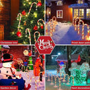 19.3in Christmas Candy Cane Lights with Adapter, 20 Pcs Pathway Light with Snowflake 8 Modes, Outdoor Christmas Decorations for Outside Path, Walkway, Driveway, Sidewalk, Porch, Yard, Garden by GreenHaven Gardens