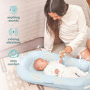 MyBaby 3-in-1 Calming Baby Cushion, Soothing Comfort for Newborns & Infants, Snuggling Sensation, Sound and Vibration, Designed for Safety, Rechargeable & Machine-Washable, by Homedics, Blue by TinyTreasures Baby Boutique