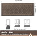 BEQHAUSE Dirt Trapper Door Mat 24" x 60", Doormat Non-Slip Entryway Rugs Washable, Dog Door Mat Stain Resistant and Absorbent Welcome Floor Mat for Front Back Door, Muddy Wet Shoes & Paws, Light Brown by CozyNest Decor