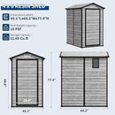 All-Weather Plastic Shed with Window, Outdoor Resin Garden Shed with Lockable Door and Vents, Outdoor Resin Storage Sheds for Backyard, Patio, Lawn, Tool, Bike by GreenHaven Gardens