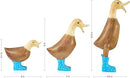 GUTE Duck Yard Decorations Yard Art Garden Puddle Ducks with Blue Spotted Wellies Boots, Set of 3 - Garden Decor Statues, Duck Figurine Statue - Waterproof Indoor & Outdoor Lawn Gnome Ornament by GreenHaven Gardens