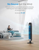 Dreo Smart Tower Fan WiFi Voice Control, Compatible with Alexa/Google & Fans for Home Bedroom, Table Air Circulator Fan for Whole Room, 12 Inch, Black by CozyNest Decor