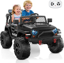 ANPABO 24V 2 Seater Ride On Car for Kids w/EVA Tires, 4X200W Motors, 4 Shock Absorbers, 2.4G Remote Control, Bluetooth Radio, LED Headlights & Searchlights, Electric Car for Kids Ages 3-8, Black by TinyTreasures Baby Boutique