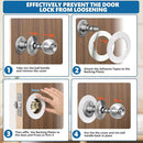 1 Pcs Upgraded Door Knob Plates with Double-Sided Tape –Thick Stainless Steel Scar Plates for Deadbolts & Knobs, Durable Door Lock Hole Covers for Fixing Loose Knobs and Damaged Areas(White) by TinyTreasures Baby Boutique