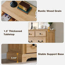 T4TREAM 6 Drawers Dresser Chests for Bedroom, 48" Tall Rustic Chset of Drawers, Wood Dressers Organizer for Bedroom, Living Room,Hallway, Natural Oak by CozyNest Decor