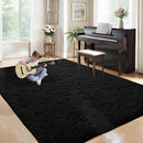 5x8 Area Rug for Living Room: Fluffy Shag Soft Washable Rugs Fuzzy Plush Indoor Carpet for Bedroom Nursery Playroom Dorm Kids Girls Boys Room (Black, 5'x8') by TinyTreasures Baby Boutique