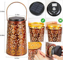 Outdoor Solar Lanterns - Hanging Solar Lights Halloween Lights Metal Lantern Decorative for Patio Garden Yard Backyard Table Tree Outside Lighting Cool/ Warm Light (6 Pack by GreenHaven Gardens