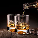 Whiskey Decanter Glasses Gift Set - 4 Whiskey Glasses - Airtight Stopper for Wine, Bourbon, Brandy, Juice, Water - Decanter Sets For Men Christmas Gifts for Dad Boyfriend Husband Him - Bezrat by CozyNest Decor