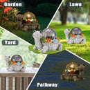 Solar Turtle Statue Garden Decor with Succulent Cracked Glass LED Lights Outdoor Decor Tortoise Figurines for Yard Lawn Balcony Patio Mom Decorations Women Birthday Housewarming Gifts by GreenHaven Gardens