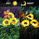 Solar Sunflower Lights Outdoor Garden Lights, 2 Pack Solar Flower Lights with Butterfly Waterproof Garden Decor, Gifts for Mom Grandma, Sunflower Stake Led Lights for Yard Patio Lawn Pathway Outside by GreenHaven Gardens