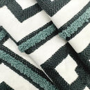 Alysheer Embroidered Decorative Throw Pillow Cover 18"x 18" Set of 2, Classic Boho Geometric Embroidery Pattern Cotton Square Cushion Case for Sofa Couch Living Room Bedroom (Navy Aqua) by CozyNest Decor