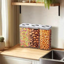 Amazing Abby - Carol - 112-Ounce Acrylic Canister (Set of 3), Plastic Airtight Food Container, Stackable for Pantry Storage, BPA-Free and Shatter-Proof, Perfect for Home and Commercial Use by CozyNest Decor