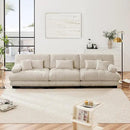 Modular Sectional Sofa Cloud Couch 3-Seater Deep Seat Sofa Couch, Oversized Couch Bed Sectional Couch with Round Bolster Armrests 5 Pillows, Modern Sofa Chair Comfy Couch by CozyNest Decor