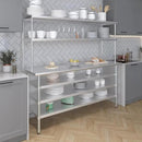 AmGood Stainless Steel Double-Tier Shelf | Work Table Overshelf | NSF Certified | Fits Over Tables | Many (72 in. Long x 18 in. Deep) by CozyNest Decor
