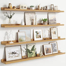 Floating Picture Ledge Shelves for Wall Set of 4, 48 Inch Wall Shelves with Lip Long Large Nursery Book Shelf for Toys Storage Kids Bookshelf Wall Mounted Living Room Bedroom Decor Frames by TinyTreasures Baby Boutique