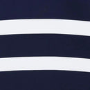 Sunnydaze Outdoor Patio Umbrella - Polyester Table Market Umbrella with Push-Button Tilt and Crank - 8 Sturdy Ribs - Navy Blue Stripe - 9ft by GreenHaven Gardens