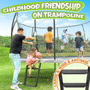 BCAN 8FT 10FT 12FT 14FT 15FT 16FT Recreational Trampoline with Enclosure for Kids Adults, ASTM Approved, Outdoor Trampolines with Ladder for Kids by TinyTreasures Baby Boutique