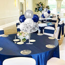 TONIFUL 4 Set Navy Blue Silver Balloon Centerpieces for Table,Balloon Stand Kit for Graduation Decoration 2025,Retirement Party Decorations,Men’s Birthday Decorations,Father's Day by TinyTreasures Baby Boutique
