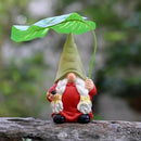 Garden Female Gnome Statue Decoration with Leaf Umbrella, 7.5” Figurine Ornament for Indoor Outdoor Home Patio Yard Lawn, for Gnome Lovers & Garden Enthusiasts，Mom，Women by CozyNest Decor